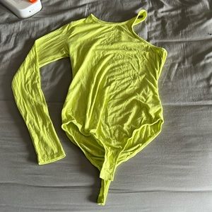 Asymmetrical Neon One Sleeve Top